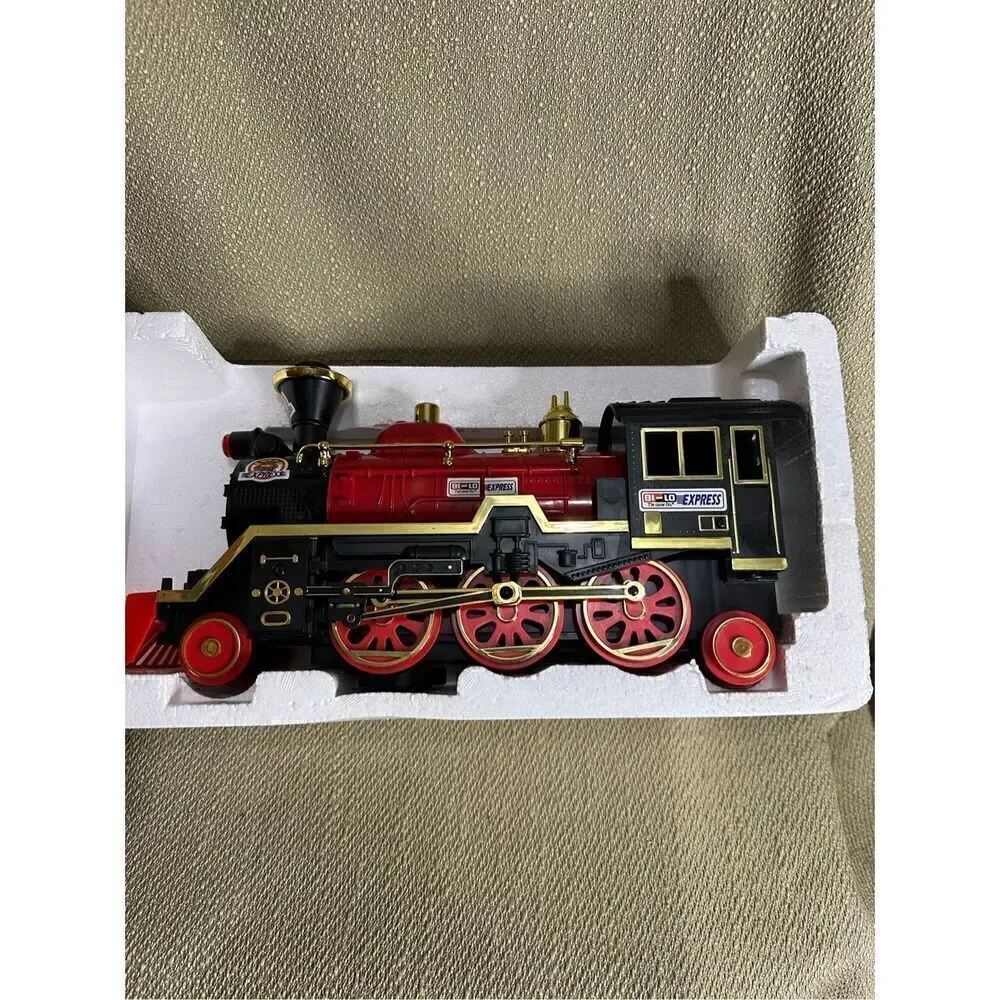 Vintage Bilo Bi-Lo Express Train Sounds Lights Moves Battery Operated Smoke